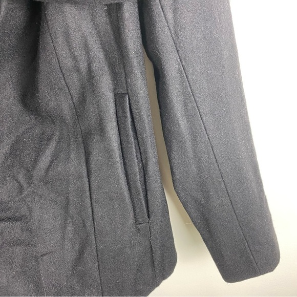 Bardot Asymmetrical Open Front Flowy Wool Blend Blazer Cardigan Jacket Coat 2 - Picture 5 of 7